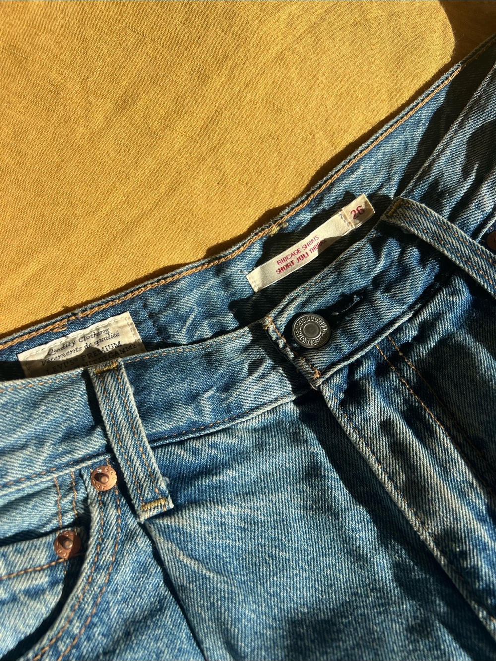 Levi’s Premium Ribcage High-Waisted Denim Shorts